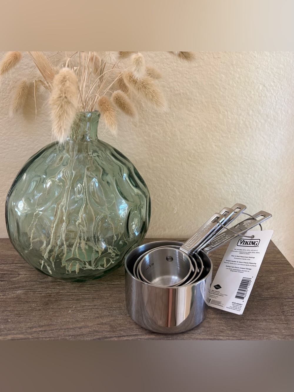 Viking Stainless Steel 4-pc Measuring Cups Set Extra Long Handles